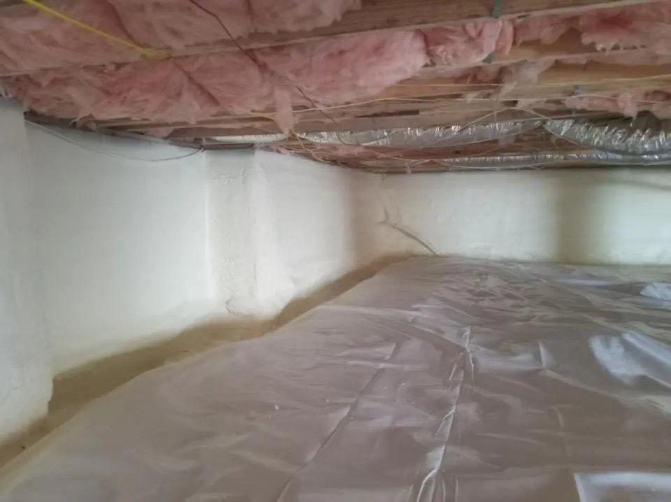 Crawl space encapsulation with closed-cell spray foam for Attic Insulation in Nitro